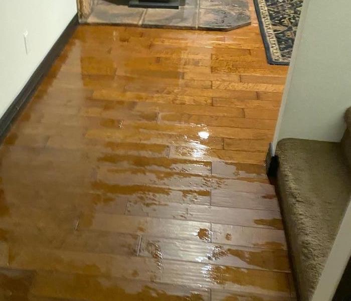 An extremely wet floor in a home located in Flagstaff, Arizona.