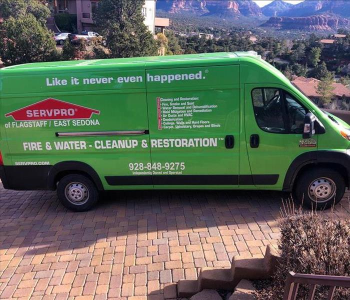 Green SERVPRO van in Sedona