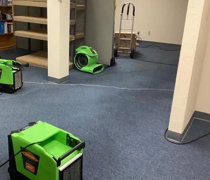 Wet carpet in a basement in Prescott, Arizona