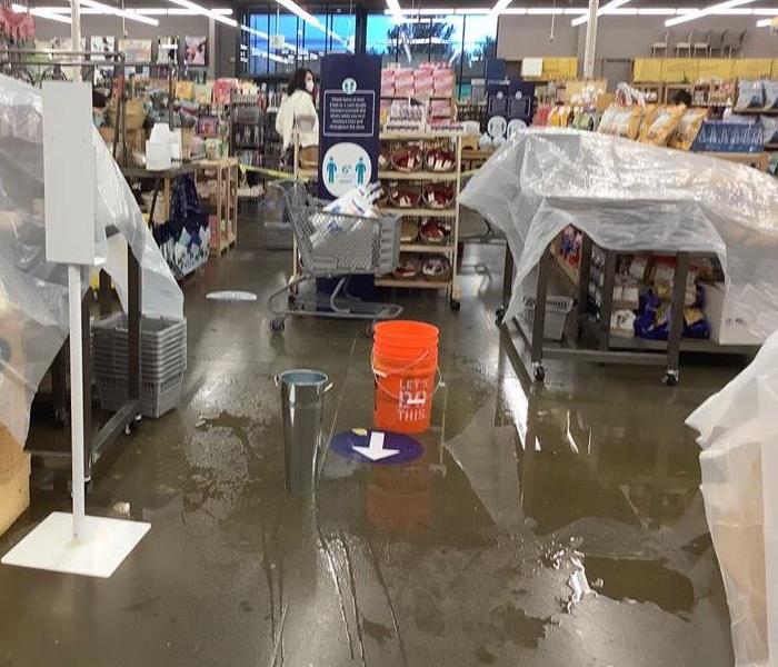 Store in Flagstaff, Arizona, that had a roof leak during a heavy rain